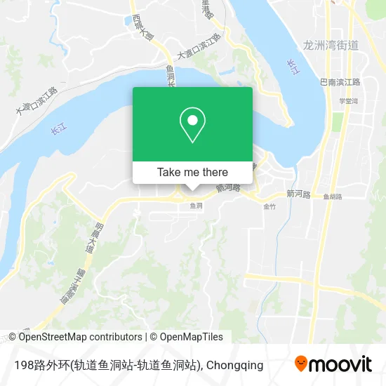 198路外环(轨道鱼洞站-轨道鱼洞站) map