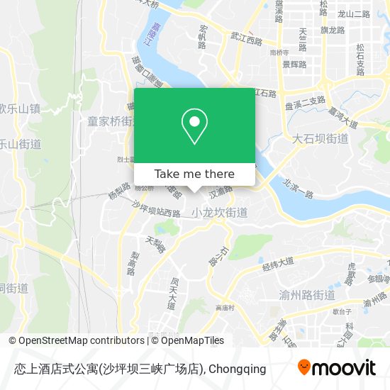 恋上酒店式公寓(沙坪坝三峡广场店) map