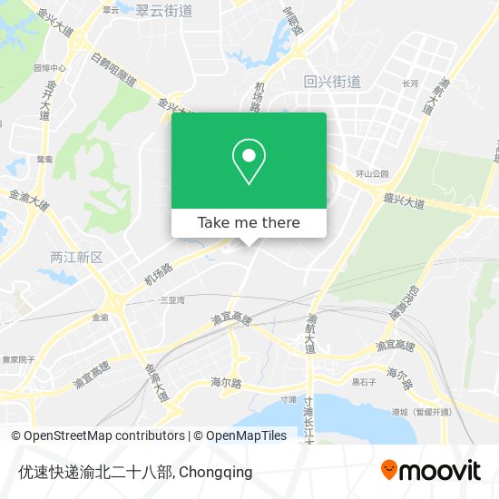 优速快递渝北二十八部 map