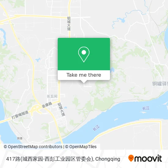 417路(城西家园-西彭工业园区管委会) map