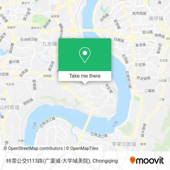 特需公交t113路(广厦城-大学城美院) map