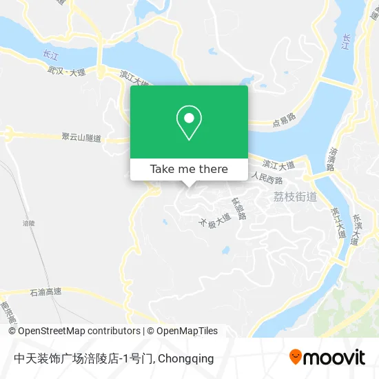 中天装饰广场涪陵店-1号门 map