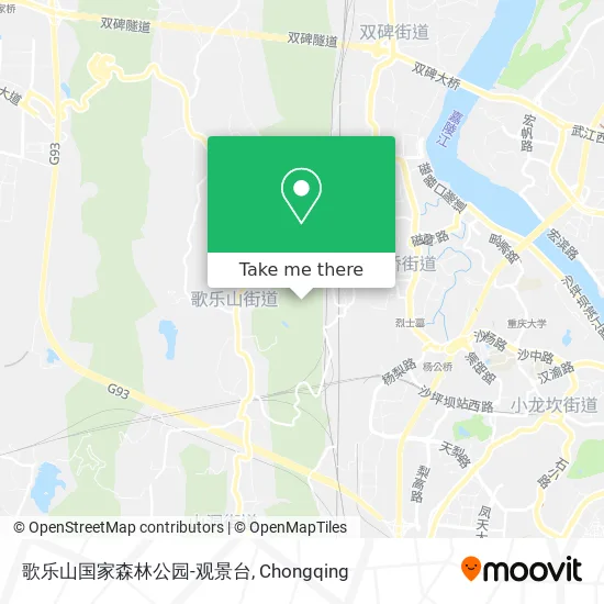 歌乐山国家森林公园-观景台 map