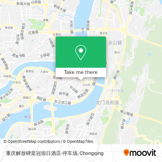 重庆解放碑皇冠假日酒店-停车场 map