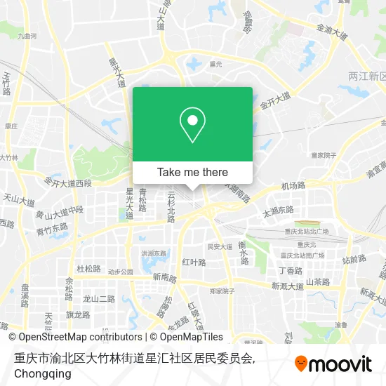 重庆市渝北区大竹林街道星汇社区居民委员会 map