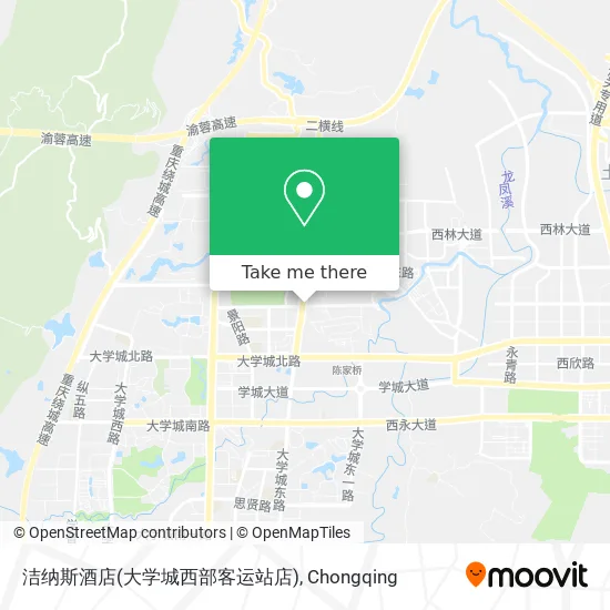 洁纳斯酒店(大学城西部客运站店) map