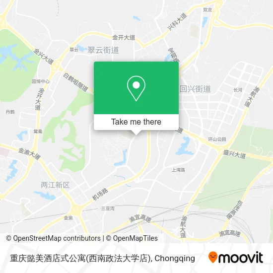 重庆懿美酒店式公寓(西南政法大学店) map