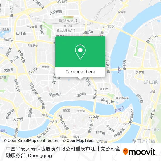 中国平安人寿保险股份有限公司重庆市江北支公司金融服务部 map