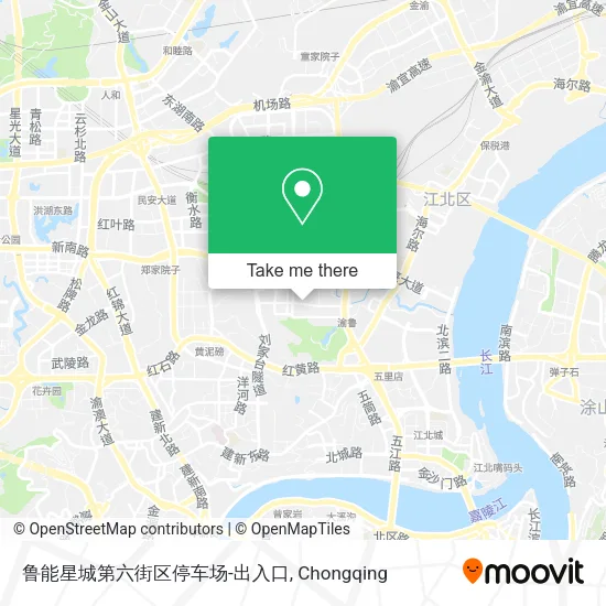 鲁能星城第六街区停车场-出入口 map