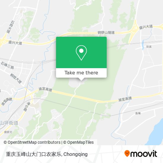 重庆玉峰山大门口农家乐 map