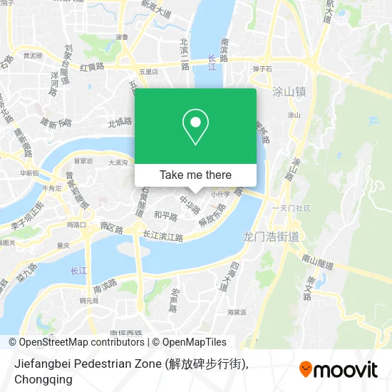 Jiefangbei Pedestrian Zone (解放碑步行街) map