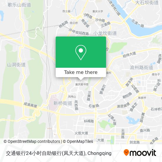 交通银行24小时自助银行(凤天大道) map