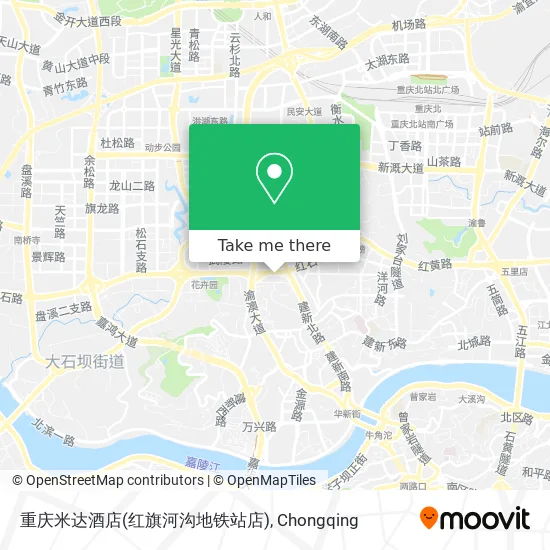 重庆米达酒店(红旗河沟地铁站店) map
