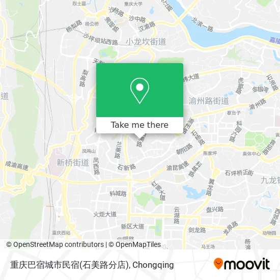 重庆巴宿城市民宿(石美路分店) map