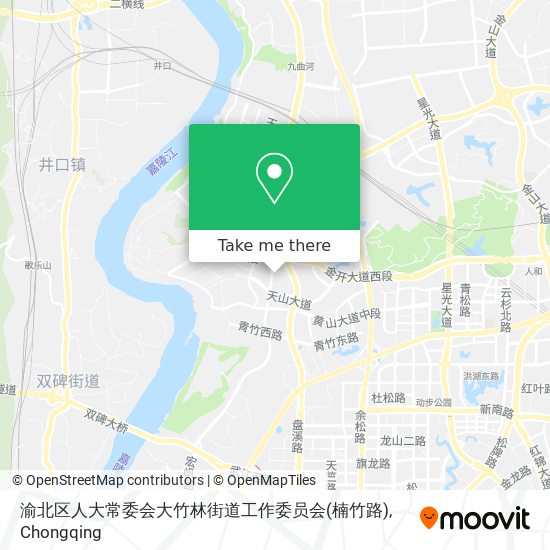 渝北区人大常委会大竹林街道工作委员会(楠竹路) map