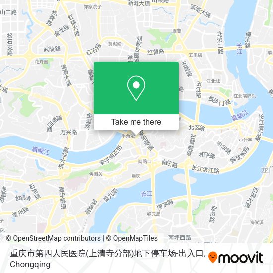 重庆市第四人民医院(上清寺分部)地下停车场-出入口 map