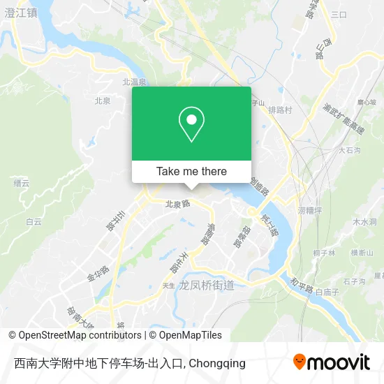 西南大学附中地下停车场-出入口 map