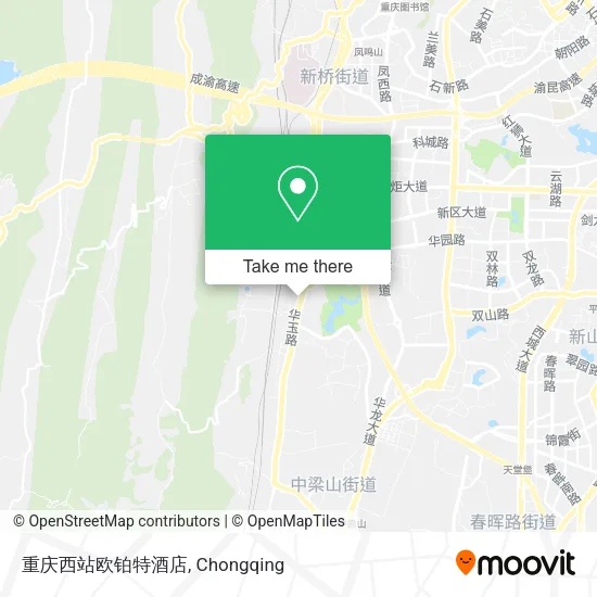 重庆西站欧铂特酒店 map