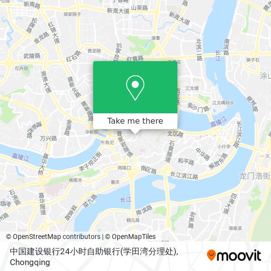 中国建设银行24小时自助银行(学田湾分理处) map