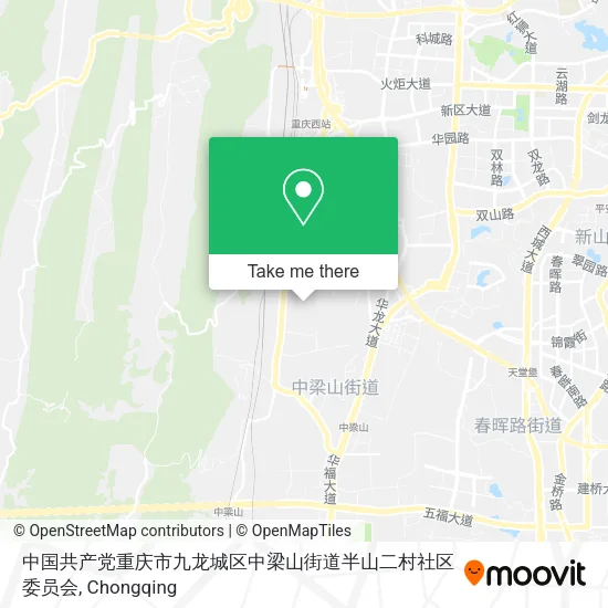 中国共产党重庆市九龙城区中梁山街道半山二村社区委员会 map