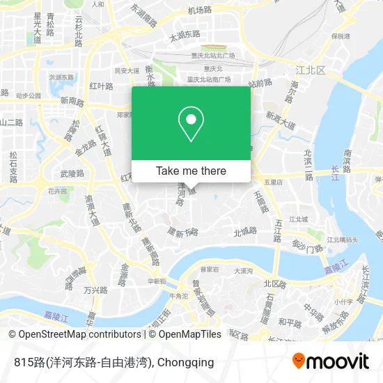 815路(洋河东路-自由港湾) map