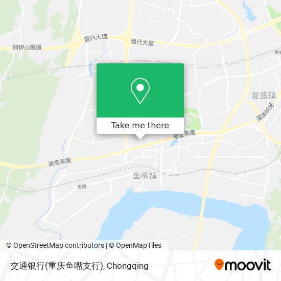 交通银行(重庆鱼嘴支行) map