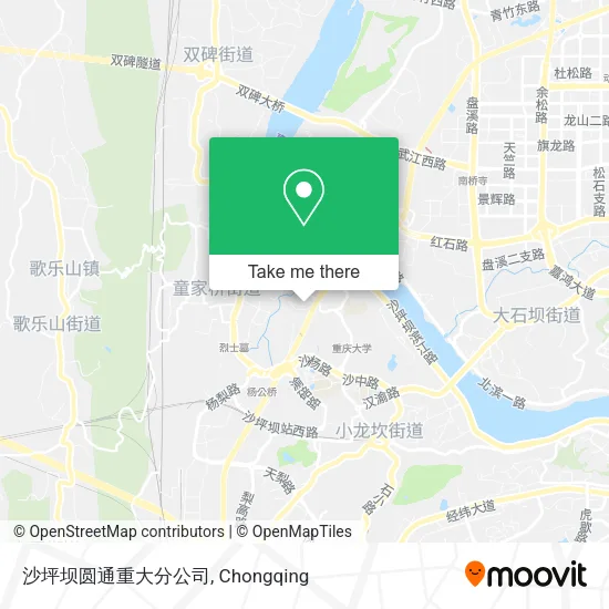 沙坪坝圆通重大分公司 map