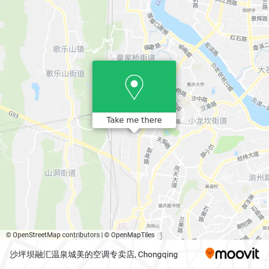 沙坪坝融汇温泉城美的空调专卖店 map