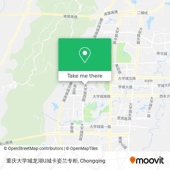 重庆大学城龙湖U城卡姿兰专柜 map