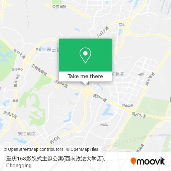 重庆168影院式主题公寓(西南政法大学店) map