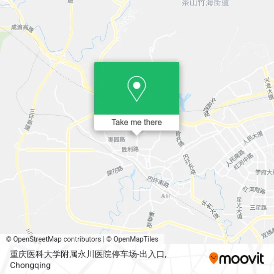 重庆医科大学附属永川医院停车场-出入口 map