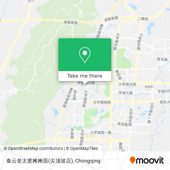 秦云老太婆摊摊面(尖顶坡店) map