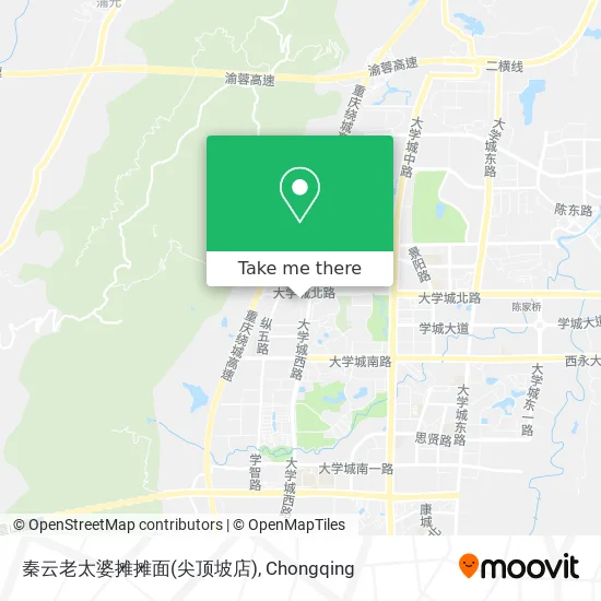 秦云老太婆摊摊面(尖顶坡店) map