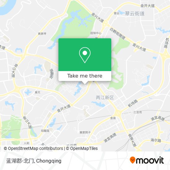 蓝湖郡-北门 map