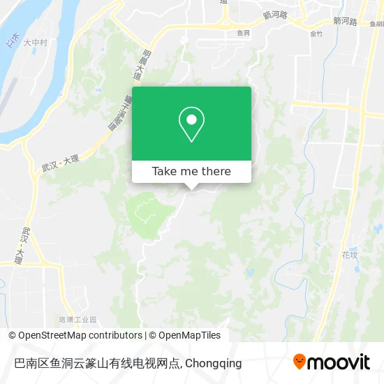 巴南区鱼洞云篆山有线电视网点 map