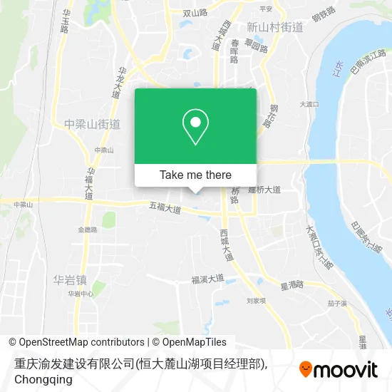 重庆渝发建设有限公司(恒大麓山湖项目经理部) map