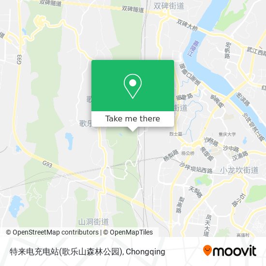 特来电充电站(歌乐山森林公园) map