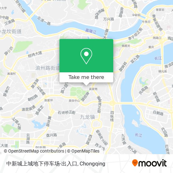 中新城上城地下停车场-出入口 map