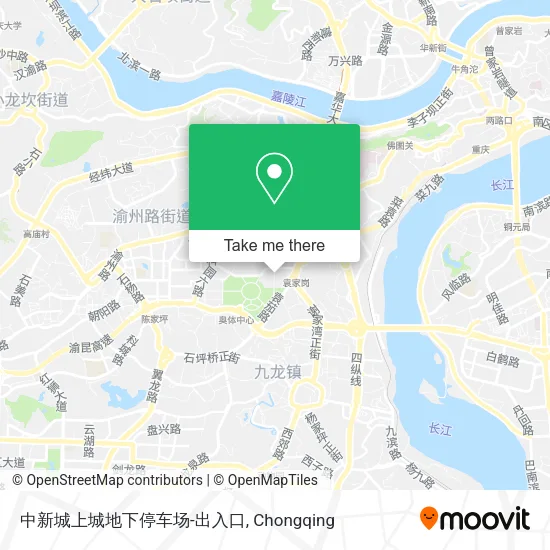 中新城上城地下停车场-出入口 map