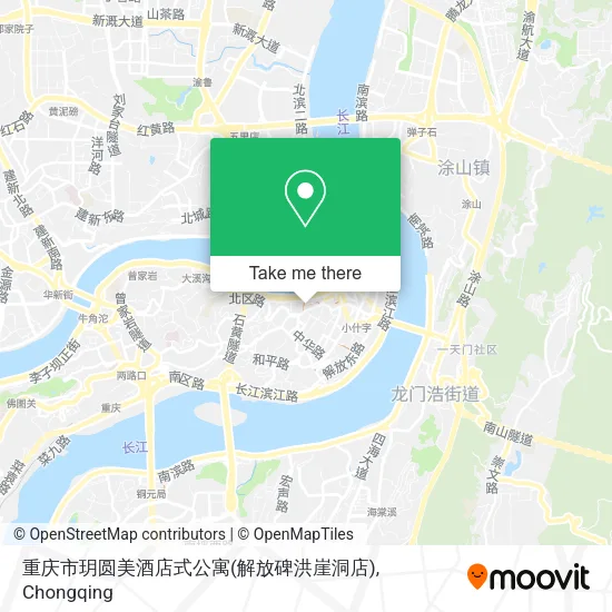 重庆市玥圆美酒店式公寓(解放碑洪崖洞店) map