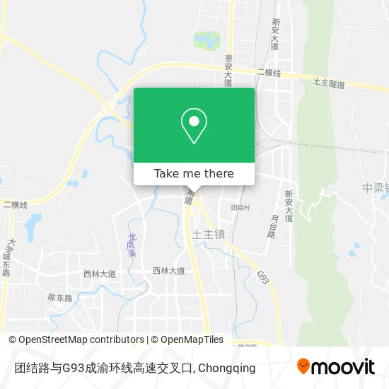 团结路与G93成渝环线高速交叉口 map