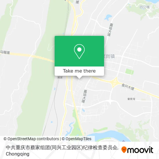 中共重庆市蔡家组团(同兴工业园区)纪律检查委员会 map