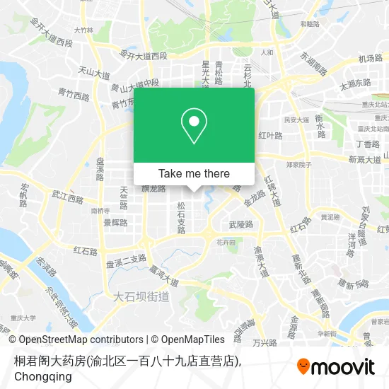 桐君阁大药房(渝北区一百八十九店直营店) map