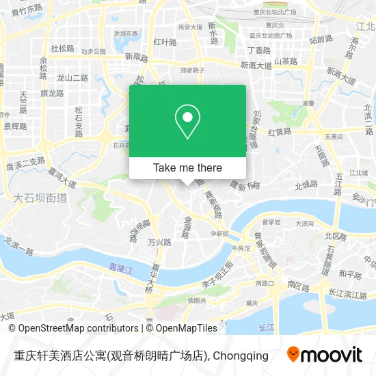 重庆轩美酒店公寓(观音桥朗晴广场店) map