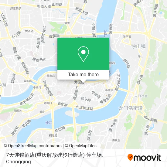 7天连锁酒店(重庆解放碑步行街店)-停车场 map