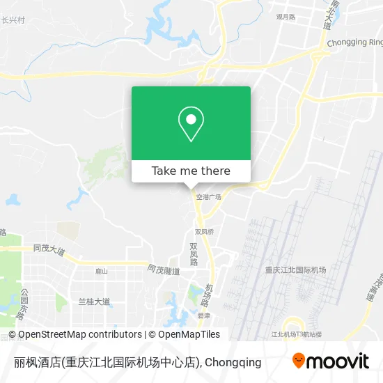 丽枫酒店(重庆江北国际机场中心店) map