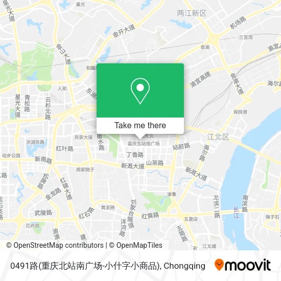 0491路(重庆北站南广场-小什字小商品) map