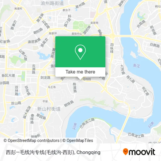 西彭—毛线沟专线(毛线沟-西彭) map