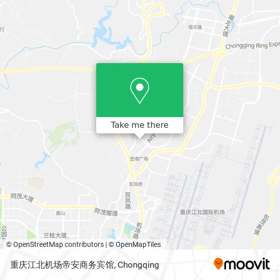 重庆江北机场帝安商务宾馆 map