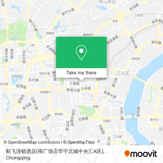 航飞连锁酒店(南广场店华宇北城中央汇A区) map